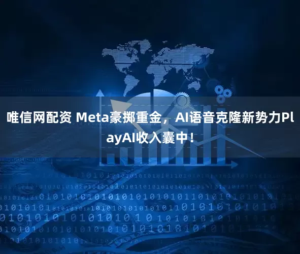 唯信网配资 Meta豪掷重金，AI语音克隆新势力PlayAI收入囊中！